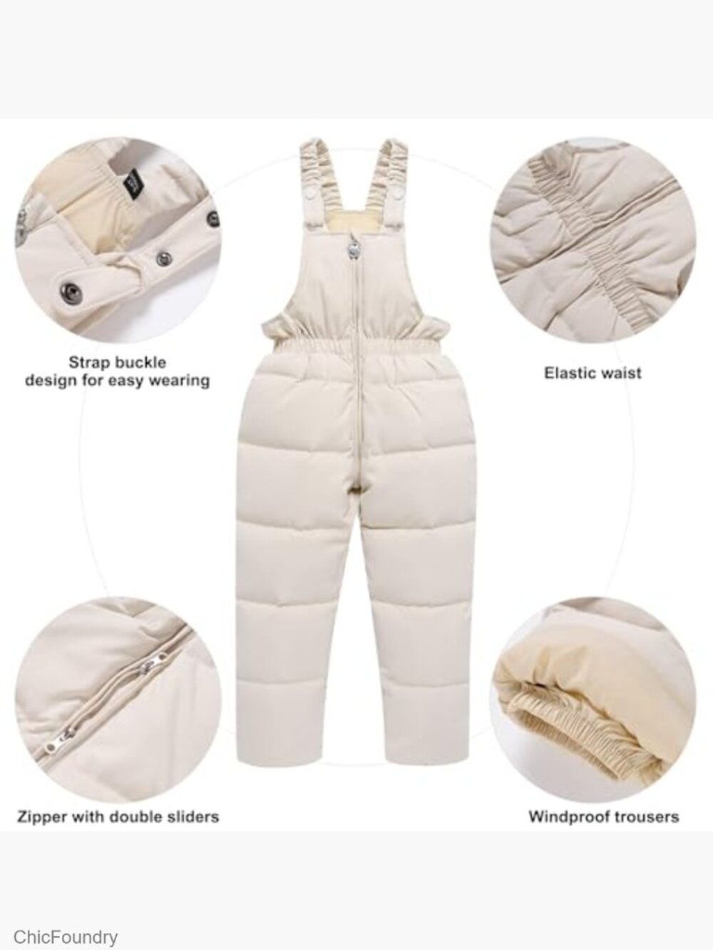 Toddler Snow Suit Winter Coat and Pants Set 2-Piece Outdoor Play - Picture 4 of 5